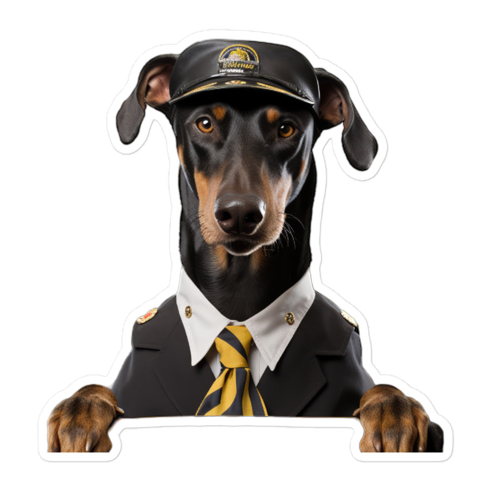 Doberman Transit Operator Sticker - Stickerfy.ai