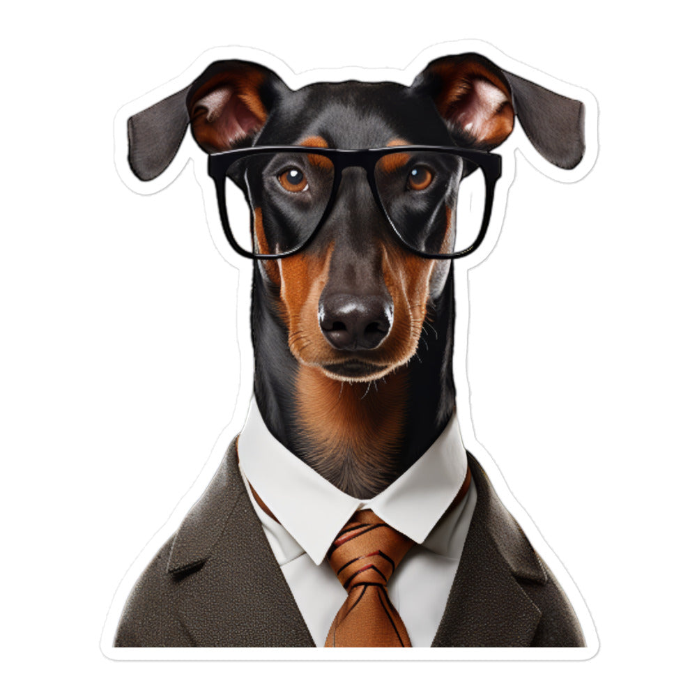 Doberman Sales Consultant Sticker - Stickerfy.ai