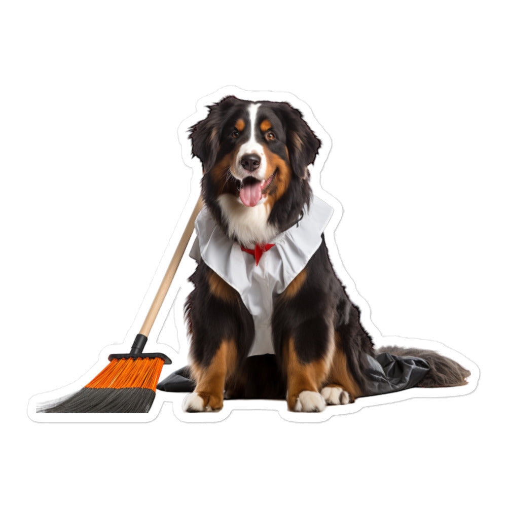 Bernese Mountain Janitor Sticker - Stickerfy.ai