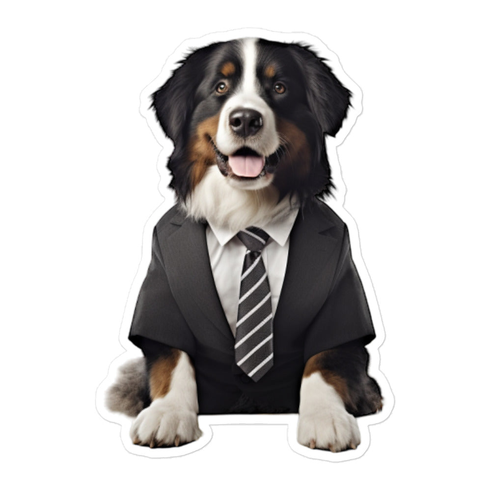 Bernese Mountain Sales Consultant Sticker - Stickerfy.ai