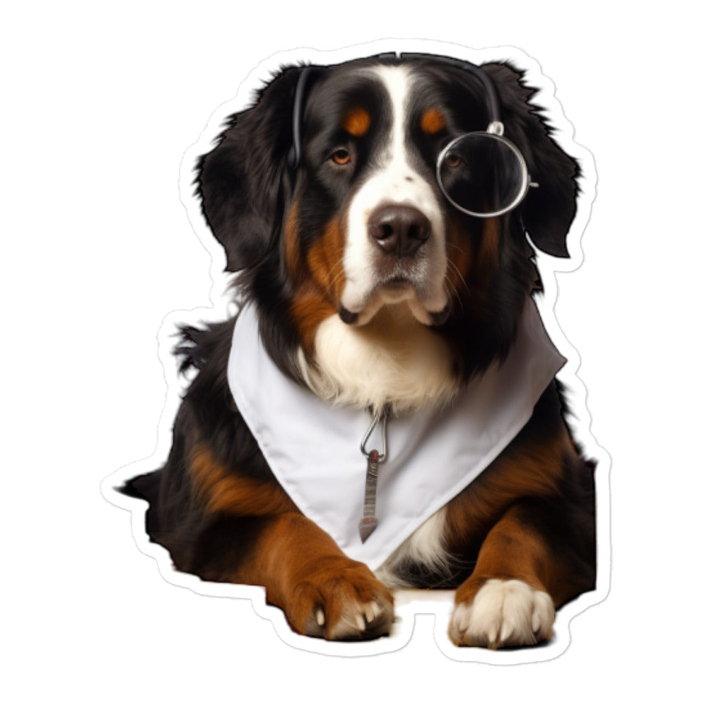 Bernese Mountain Pharmacist Sticker - Stickerfy.ai