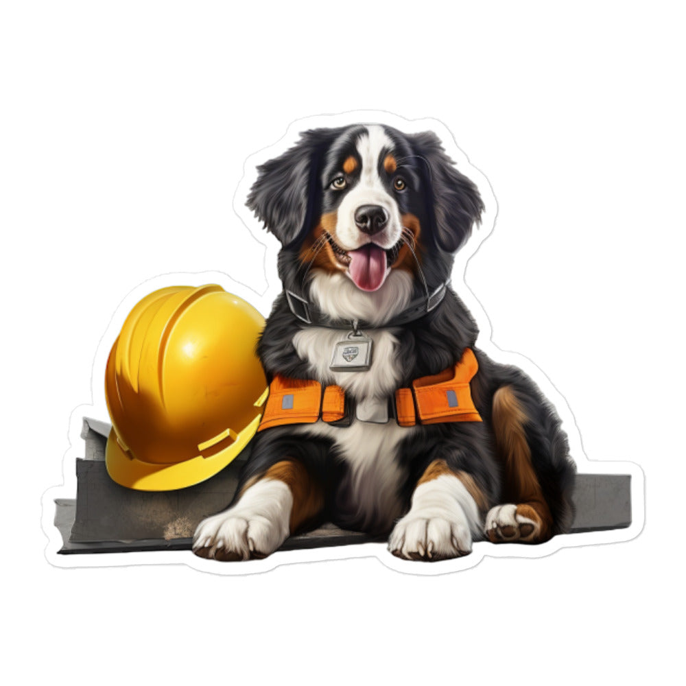 Bernese Mountain Contractor Sticker - Stickerfy.ai