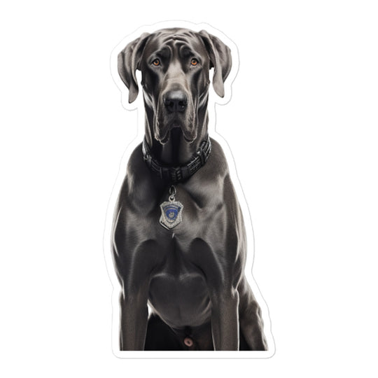 Great Dane Security Officer Sticker - Stickerfy.ai