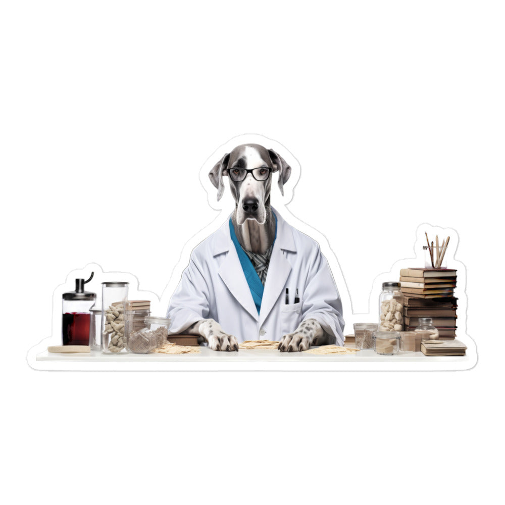 Great Dane Pharmacist Sticker - Stickerfy.ai