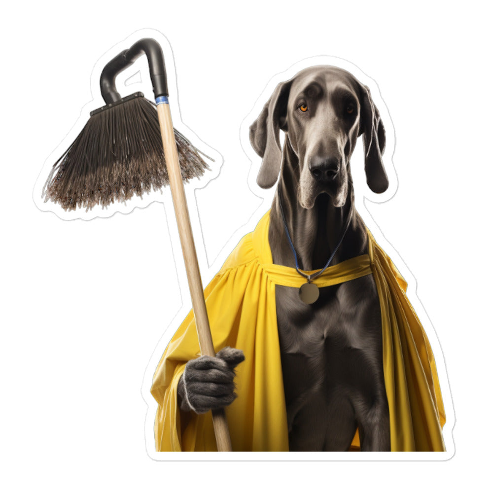 Great Dane Janitor Sticker - Stickerfy.ai