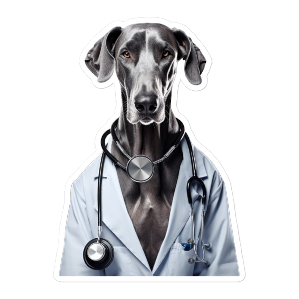 Great Dane Doctor Sticker - Stickerfy.ai
