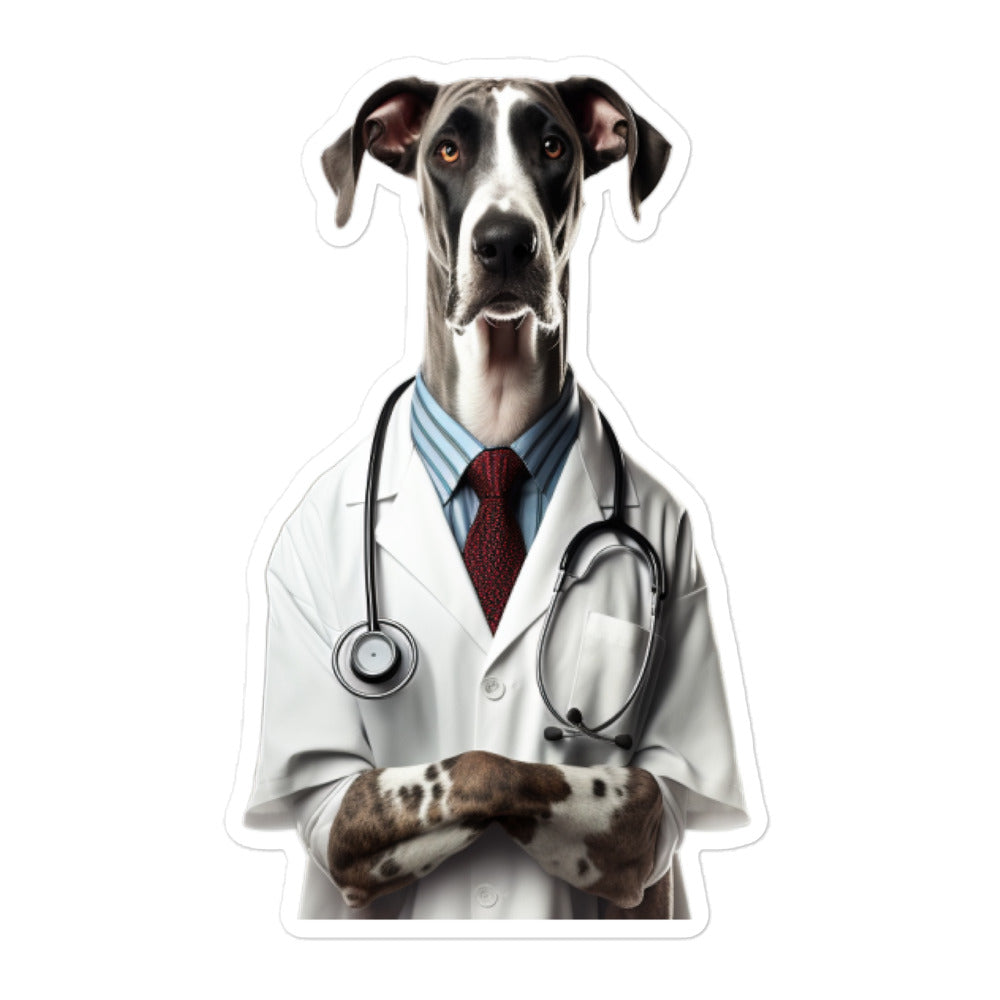 Great Dane Doctor Sticker - Stickerfy.ai