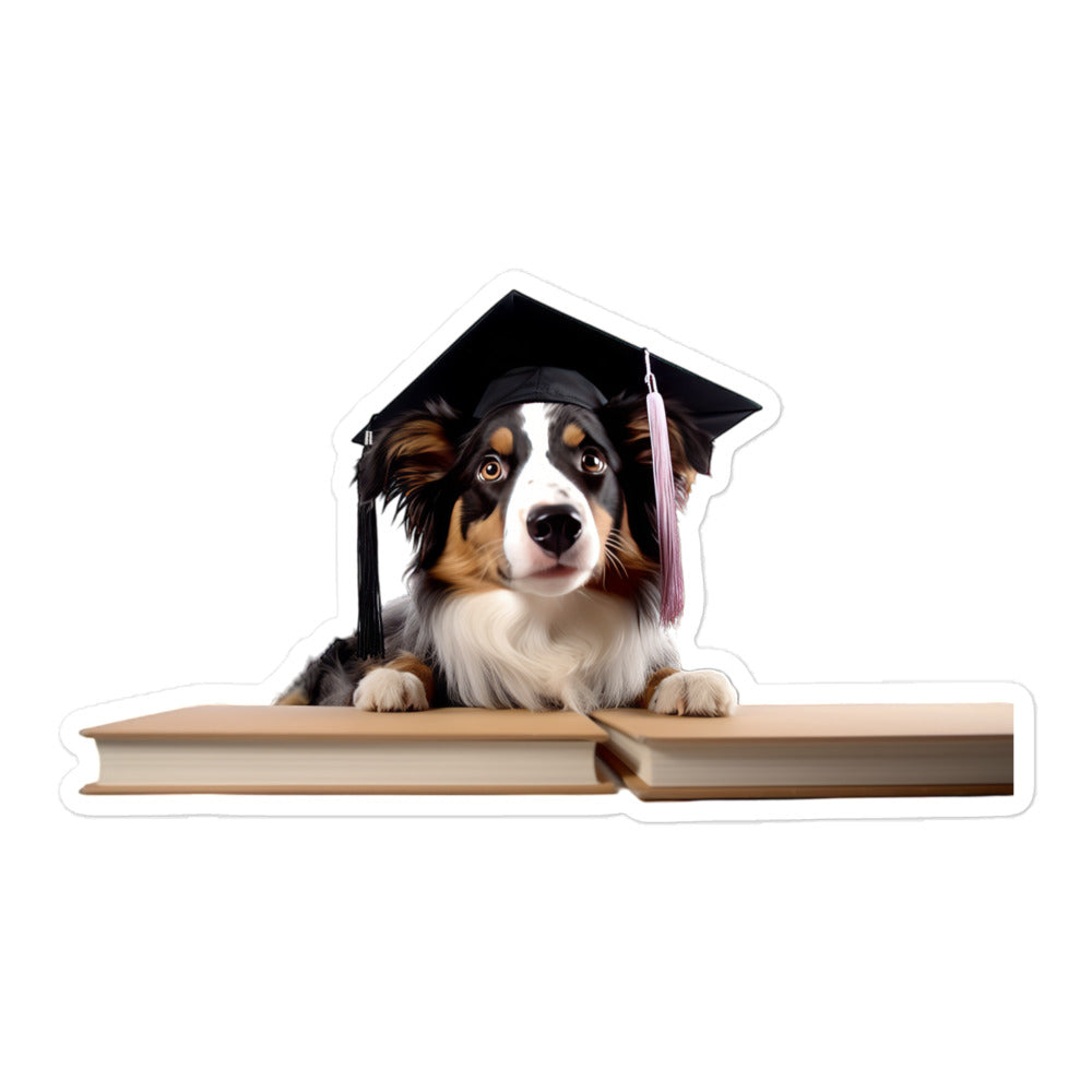 Australian Shepherd Student Sticker - Stickerfy.ai