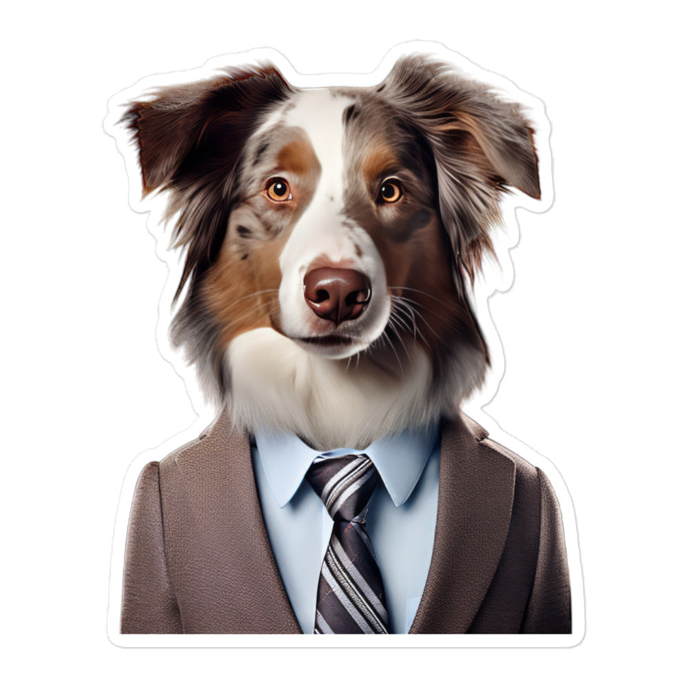 Australian Shepherd Sales Consultant Sticker - Stickerfy.ai