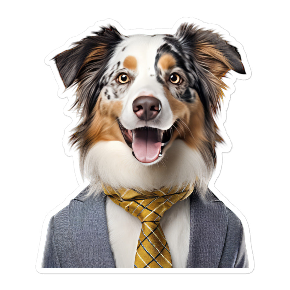 Australian Shepherd Sales Consultant Sticker - Stickerfy.ai