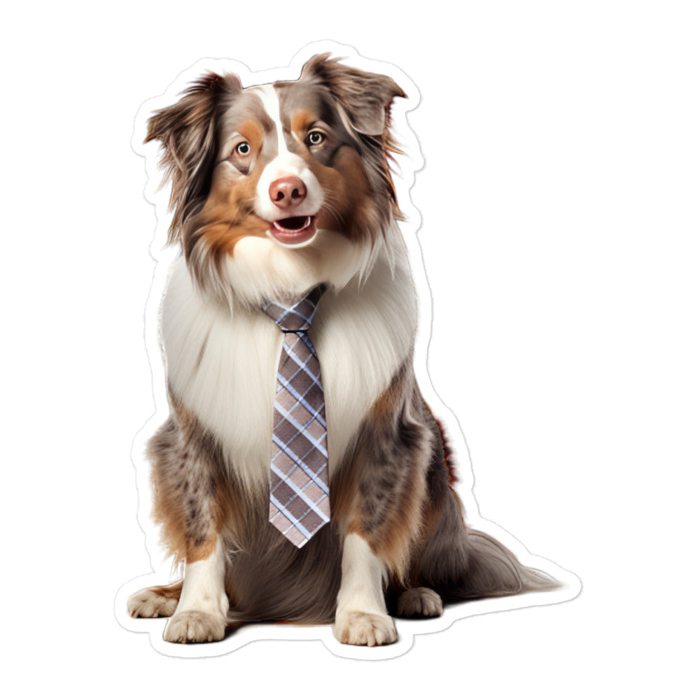 Australian Shepherd Sales Consultant Sticker - Stickerfy.ai