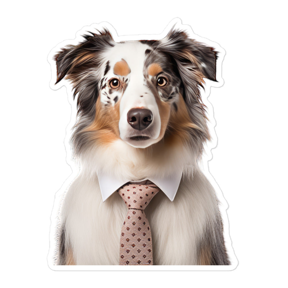 Australian Shepherd Sales Consultant Sticker - Stickerfy.ai