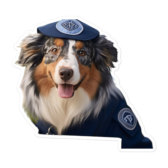 Australian Shepherd Mail Carrier Sticker - Stickerfy.ai