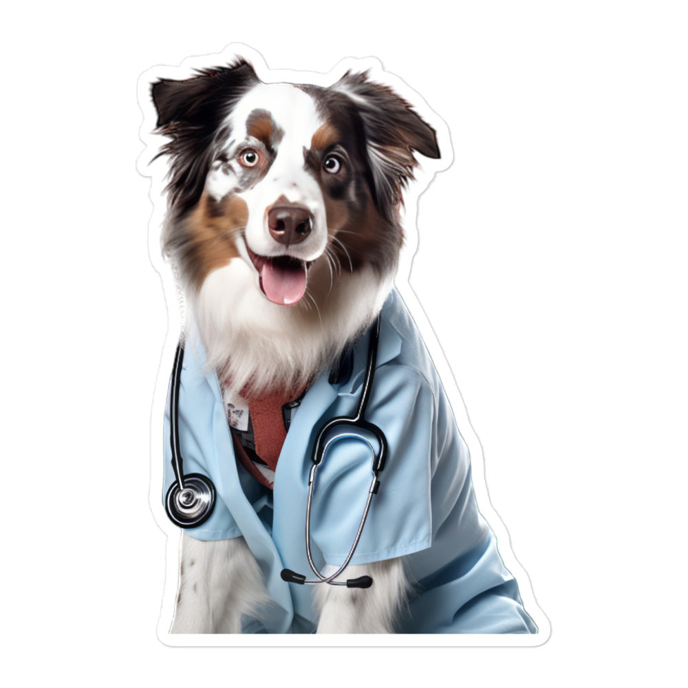 Australian Shepherd Doctor Sticker - Stickerfy.ai