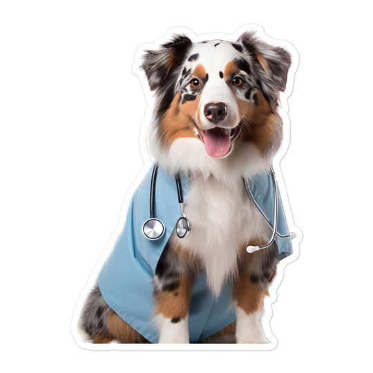 Australian Shepherd Doctor Sticker - Stickerfy.ai