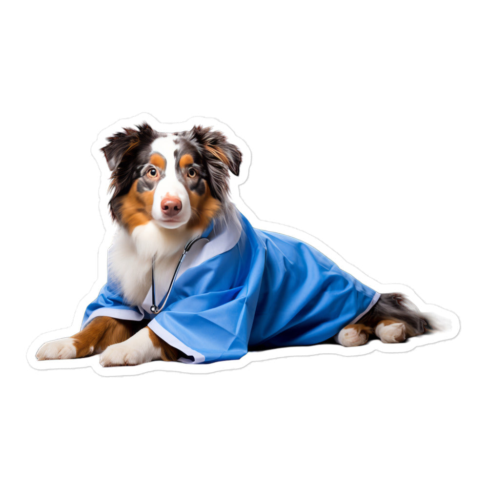 Australian Shepherd Doctor Sticker - Stickerfy.ai