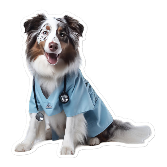 Australian Shepherd Doctor Sticker - Stickerfy.ai