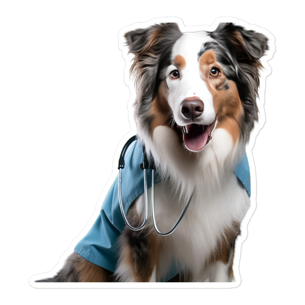 Australian Shepherd Doctor Sticker - Stickerfy.ai