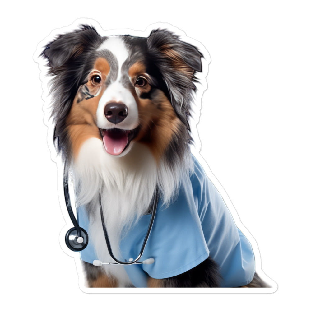 Australian Shepherd Doctor Sticker - Stickerfy.ai