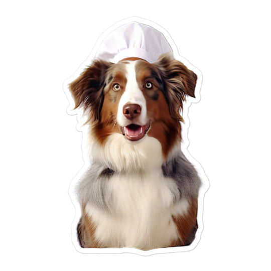 Australian Shepherd Chef Sticker - Stickerfy.ai