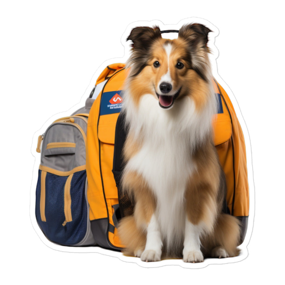 Shetland Sheepdog Transit Operator Sticker - Stickerfy.ai