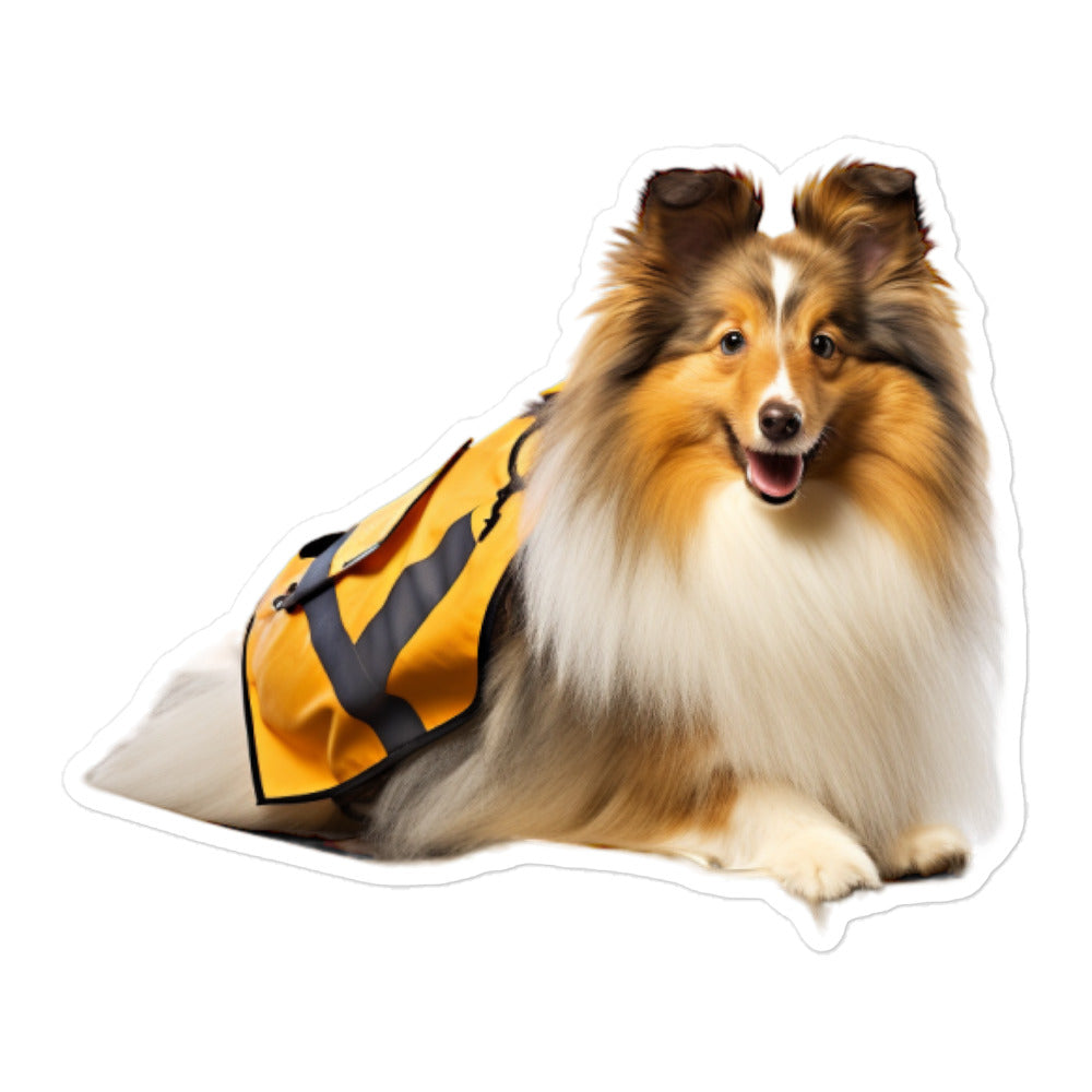 Shetland Sheepdog Transit Operator Sticker - Stickerfy.ai