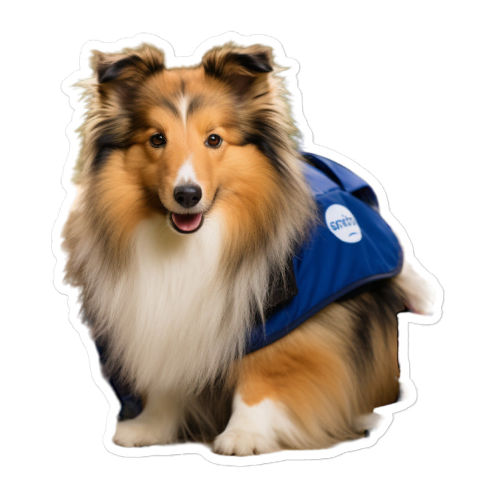 Shetland Sheepdog Mail Carrier Sticker - Stickerfy.ai