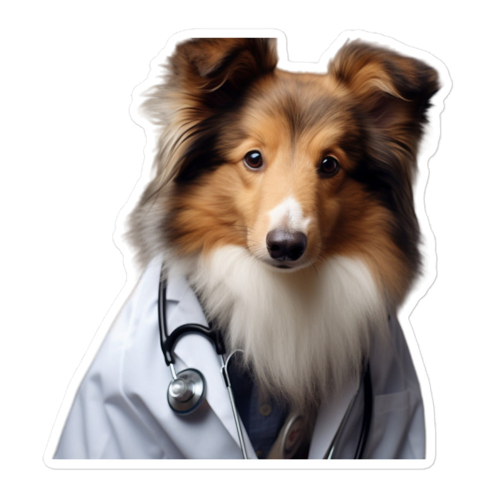 Shetland Sheepdog Doctor Sticker - Stickerfy.ai