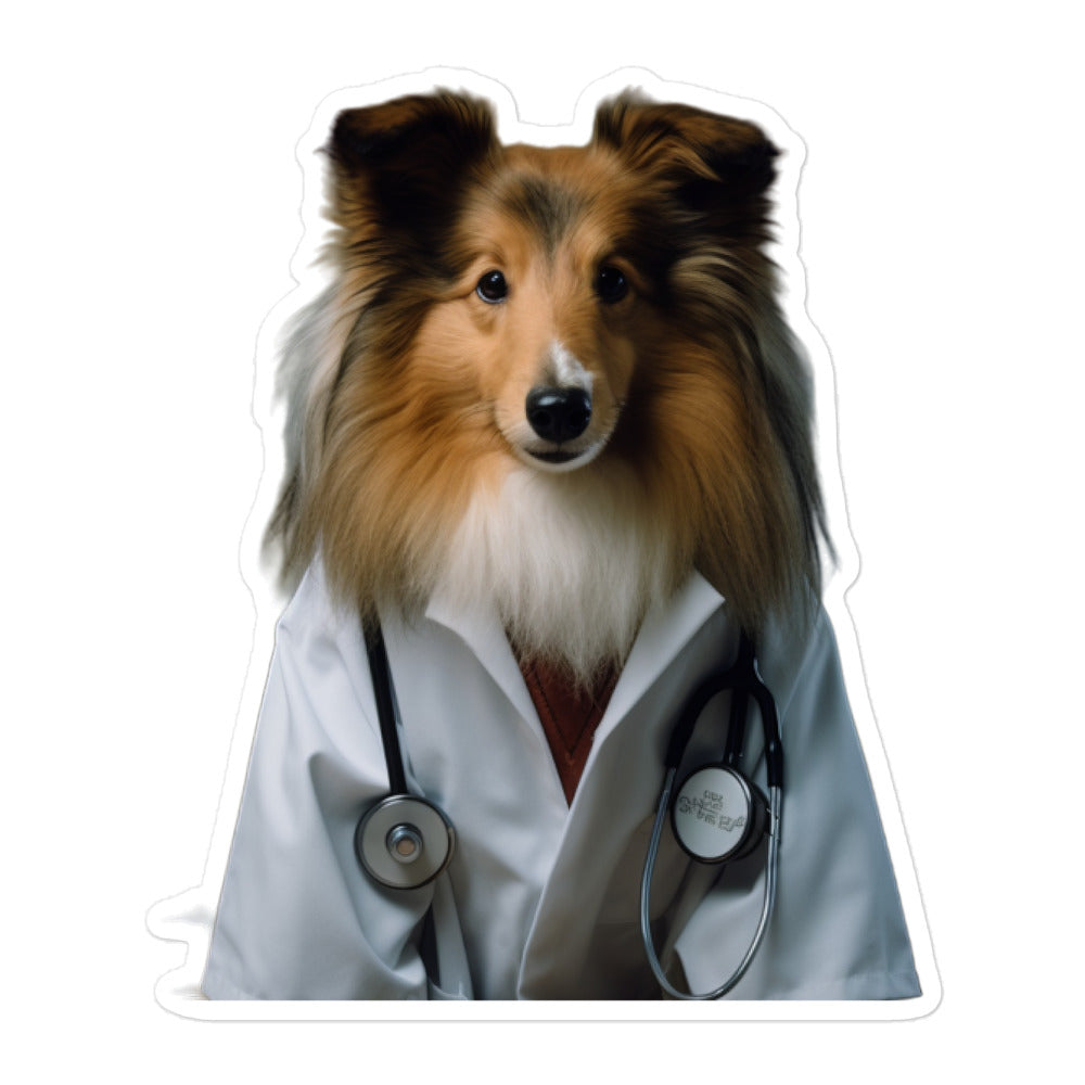Shetland Sheepdog Doctor Sticker - Stickerfy.ai