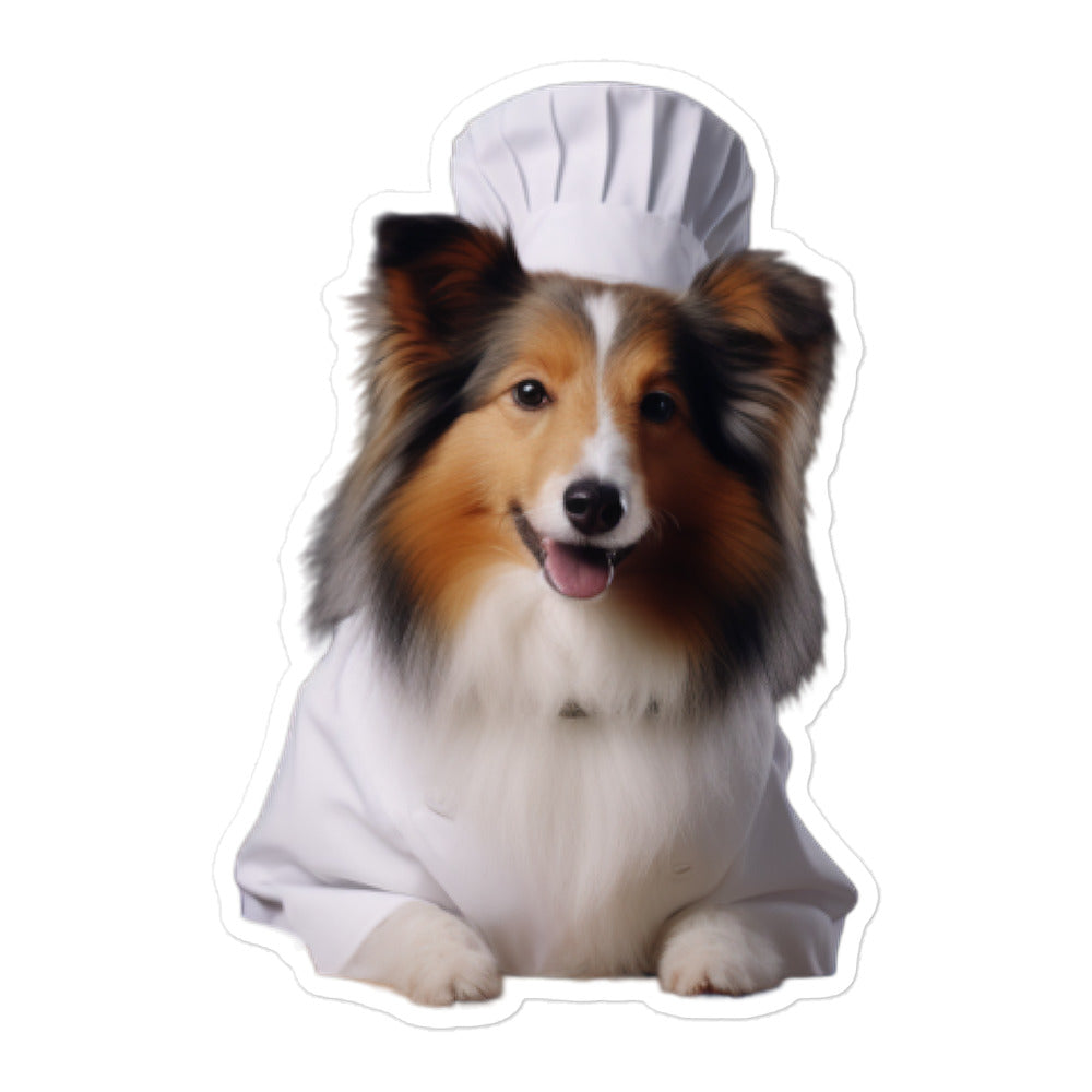 Shetland Sheepdog Chef Sticker - Stickerfy.ai