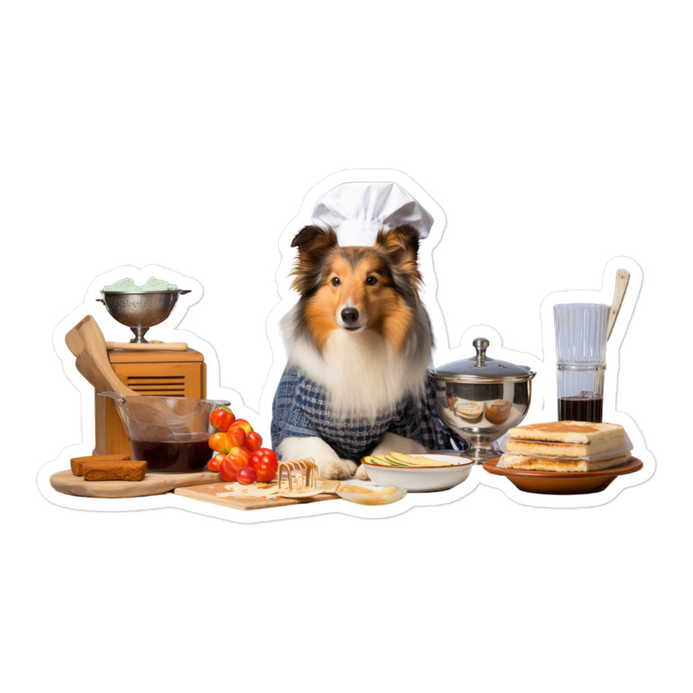 Shetland Sheepdog Chef Sticker - Stickerfy.ai