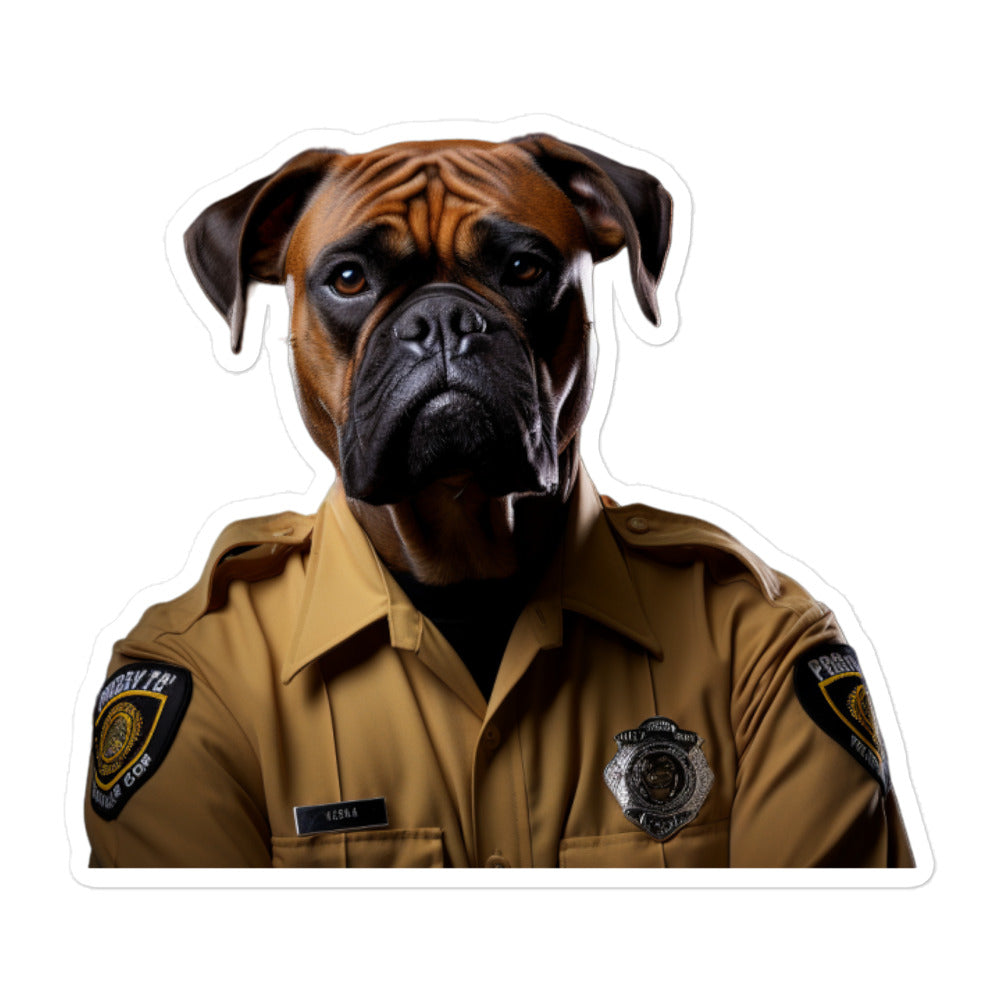 Boxer Security Officer Sticker - Stickerfy.ai