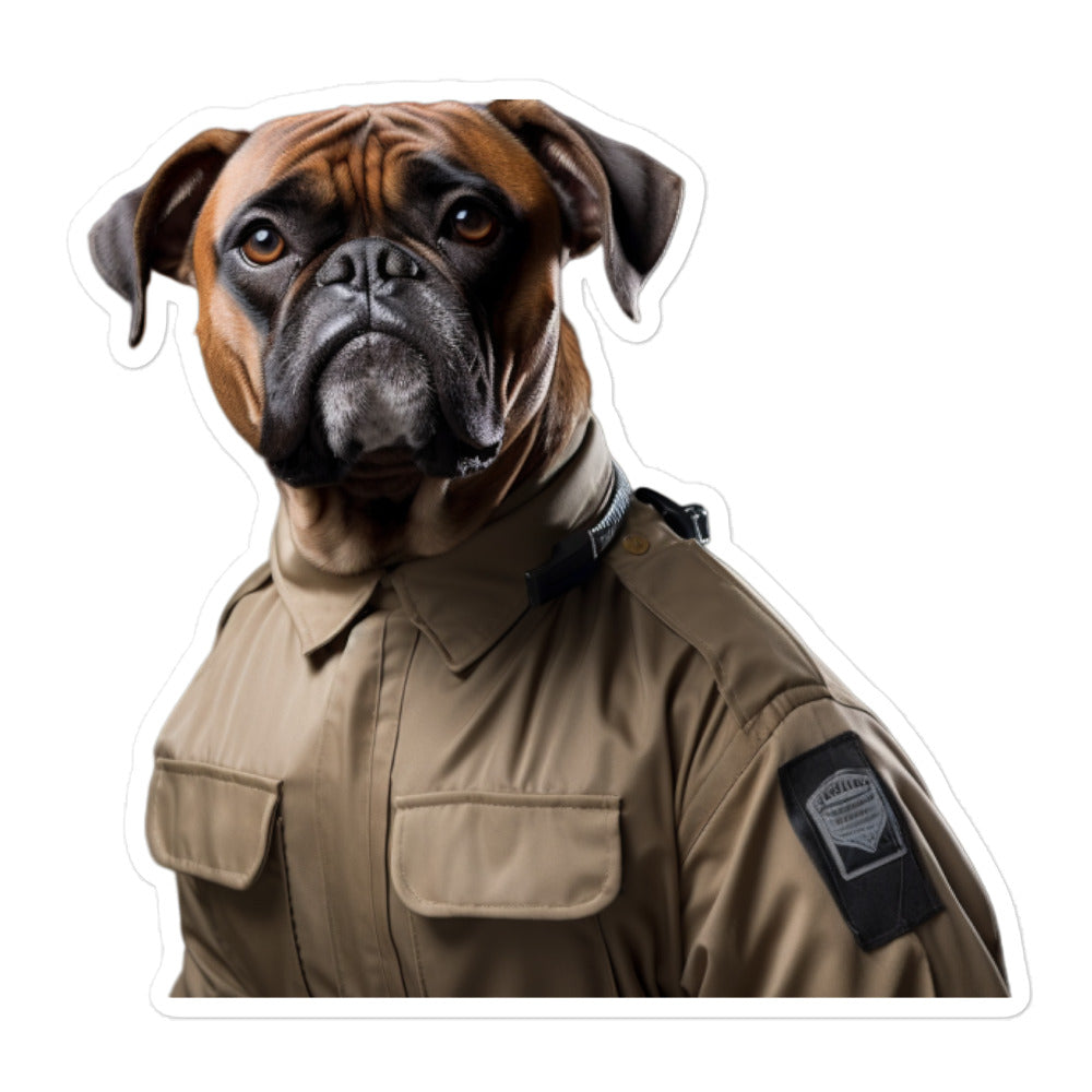 Boxer Security Officer Sticker - Stickerfy.ai