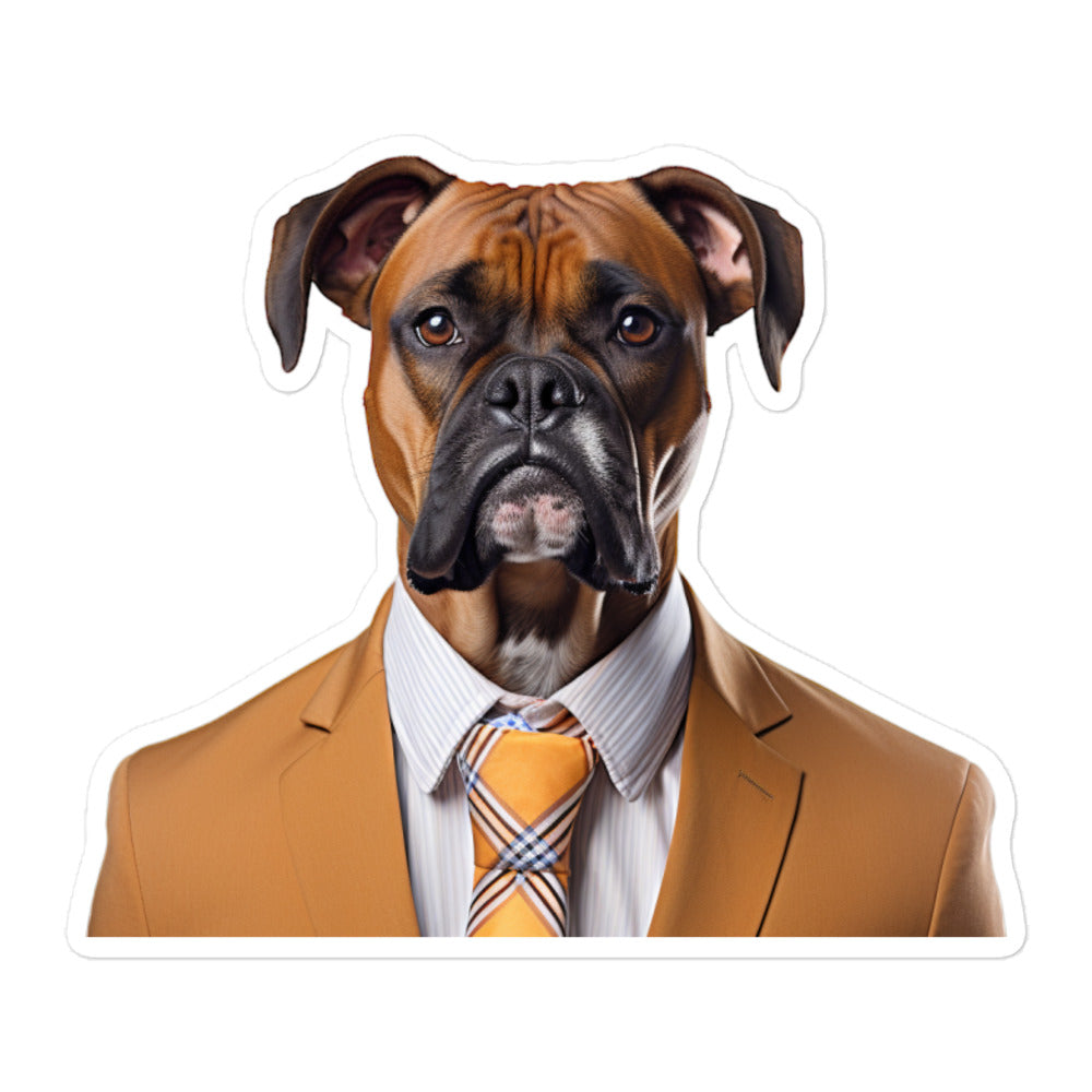 Boxer Sales Consultant Sticker - Stickerfy.ai