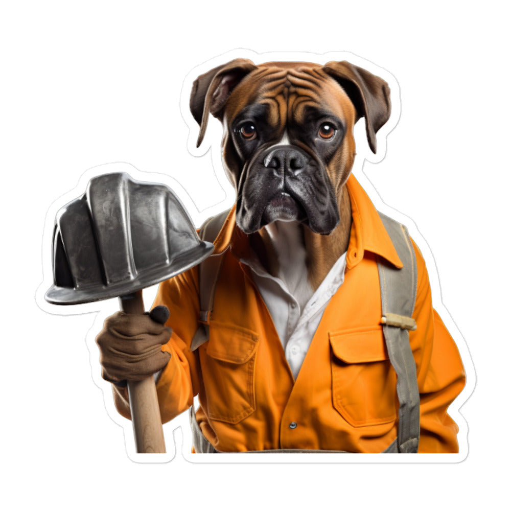 Boxer Janitor Sticker - Stickerfy.ai