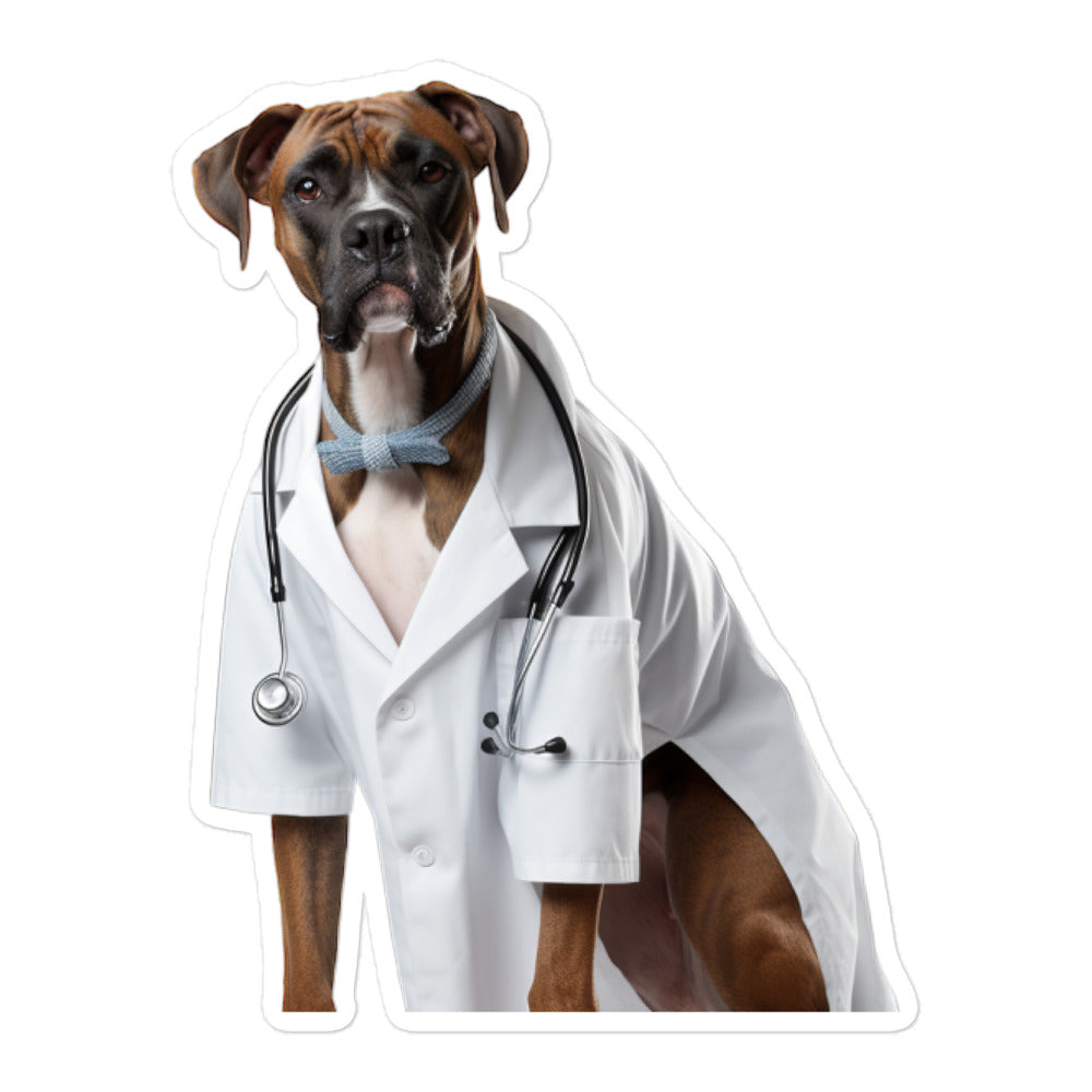 Boxer Doctor Sticker - Stickerfy.ai