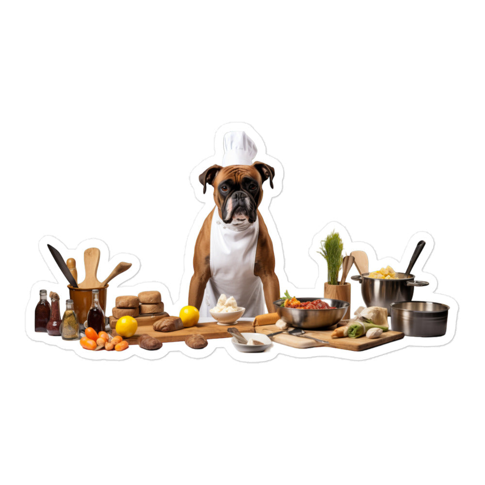 Boxer Chef Sticker - Stickerfy.ai