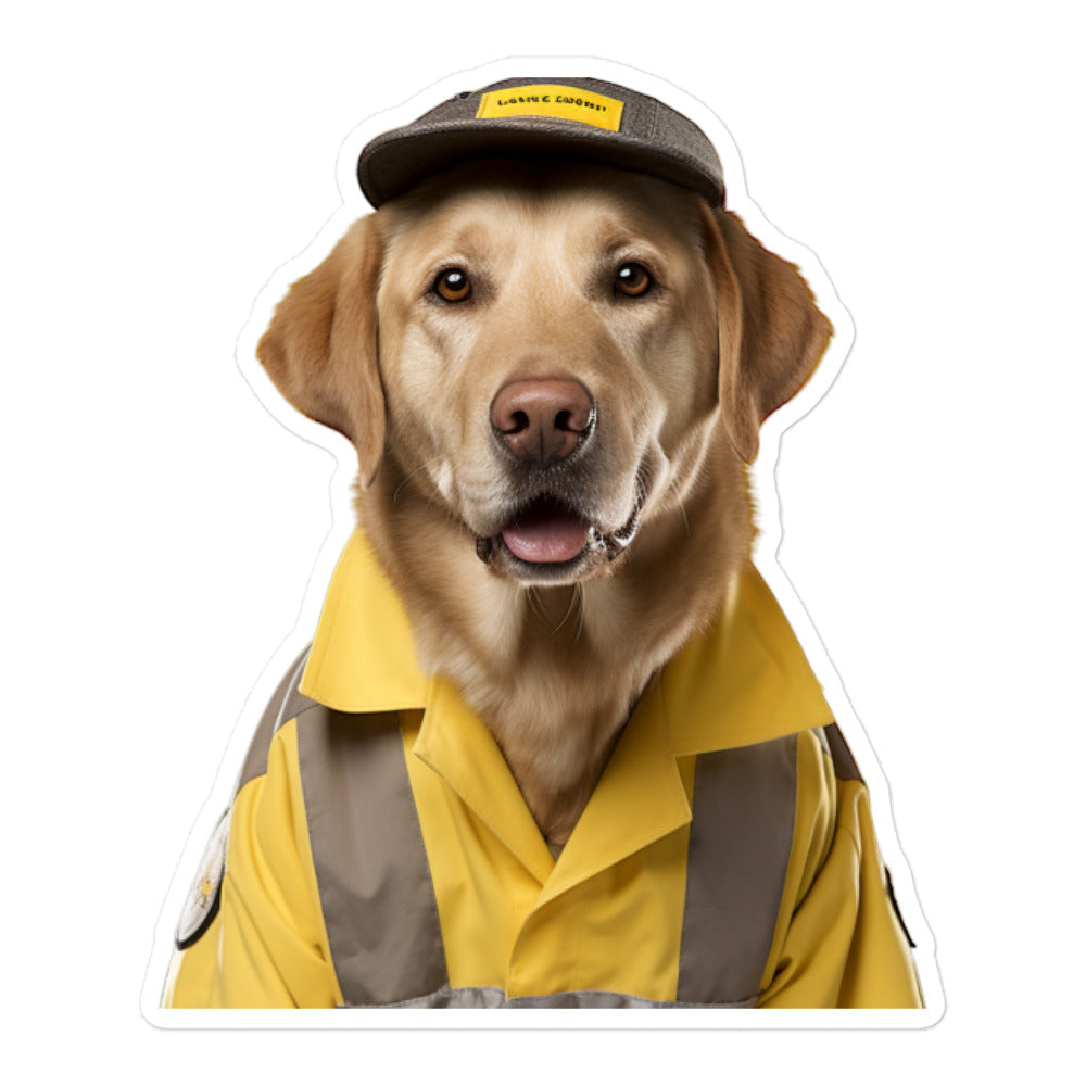 Labrador Retriever Transit Operator Sticker - Stickerfy.ai