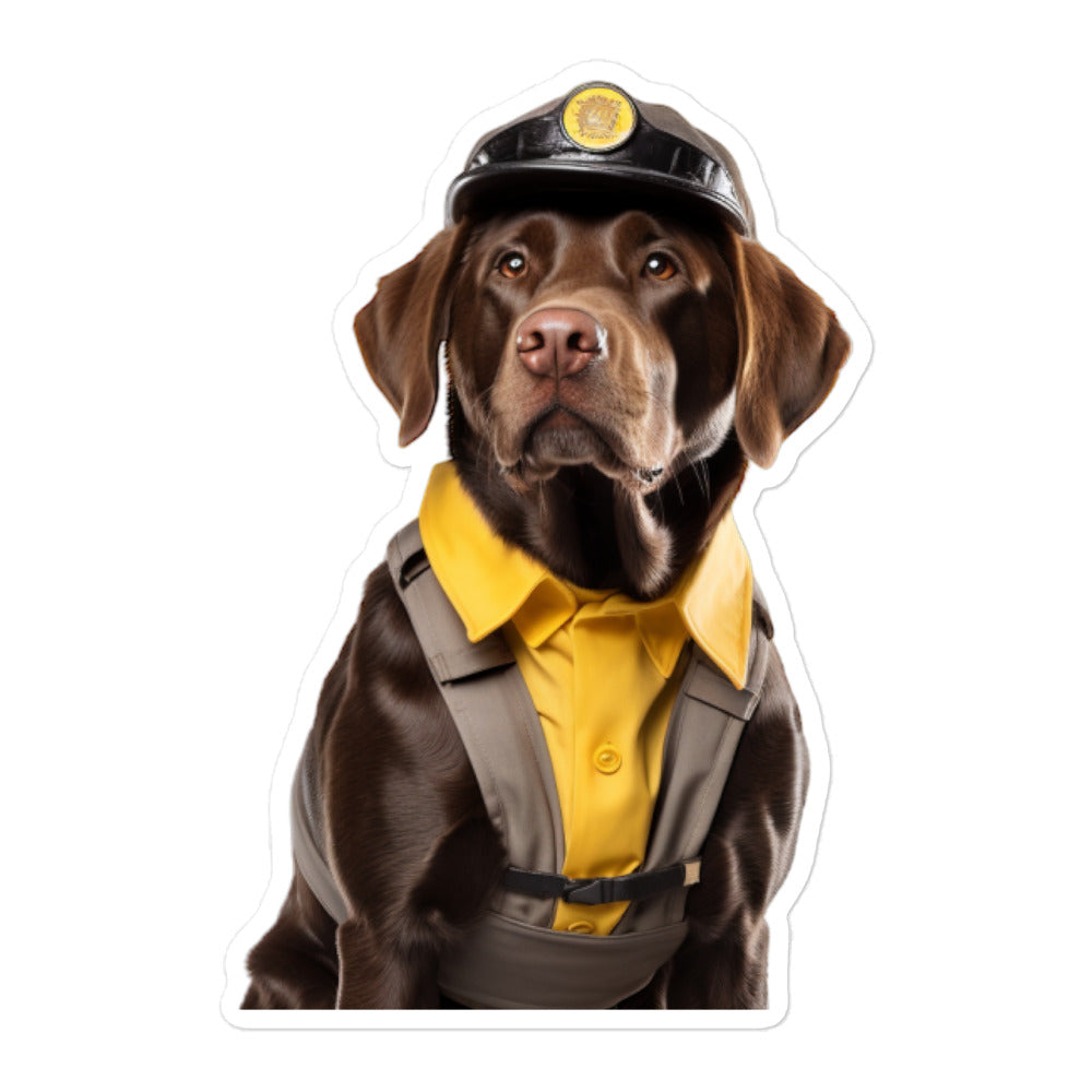 Labrador Retriever Transit Operator Sticker - Stickerfy.ai