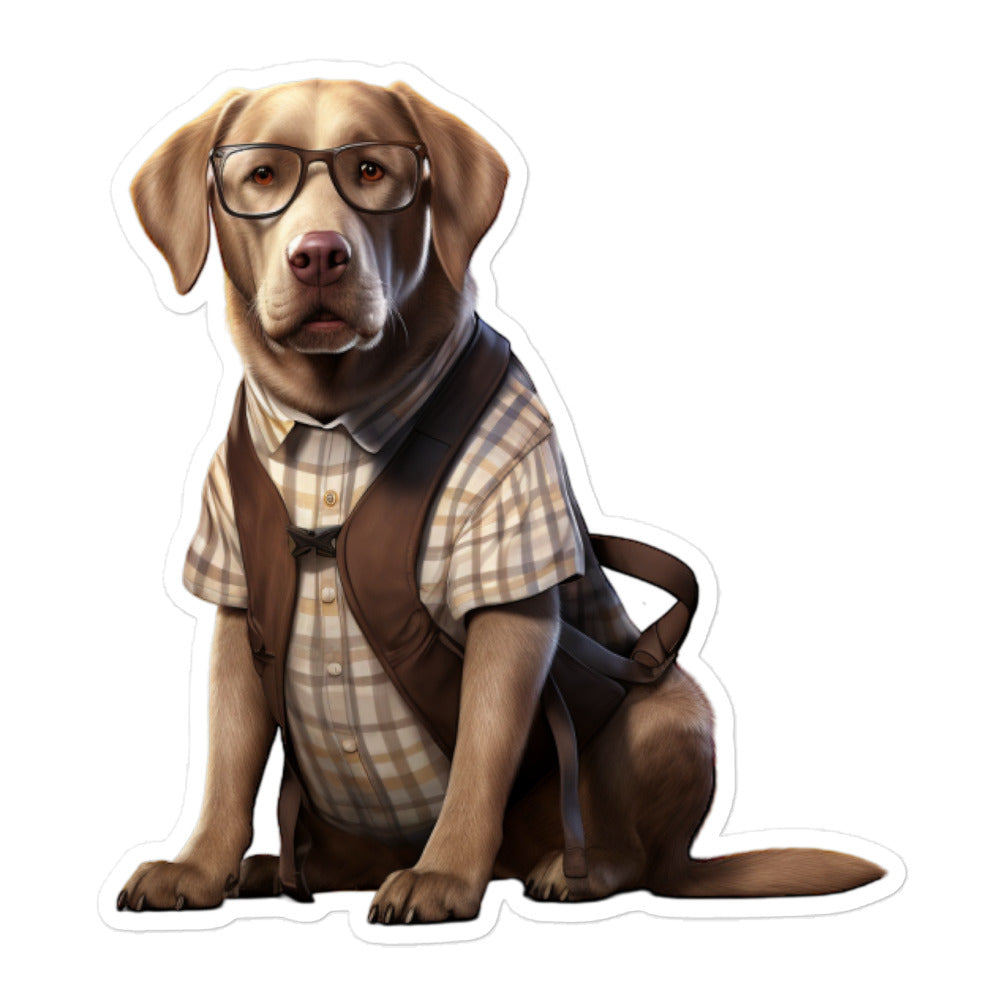 Labrador Retriever Student Sticker - Stickerfy.ai