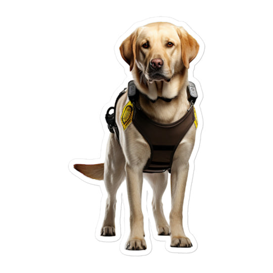 Labrador Retriever Security Officer Sticker - Stickerfy.ai