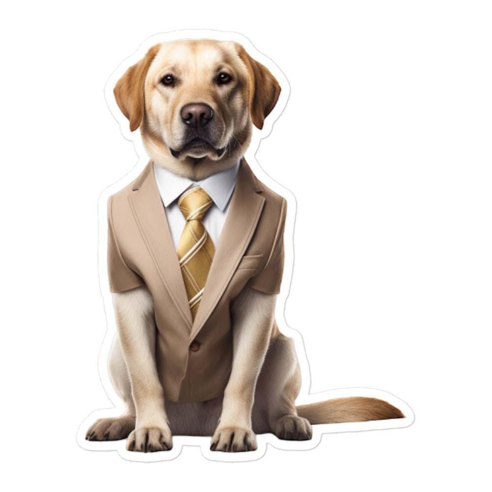 Labrador Retriever Sales Consultant Sticker - Stickerfy.ai