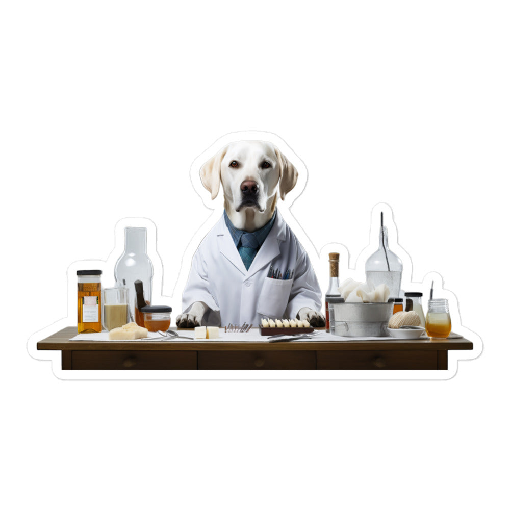 Labrador Retriever Pharmacist Sticker - Stickerfy.ai