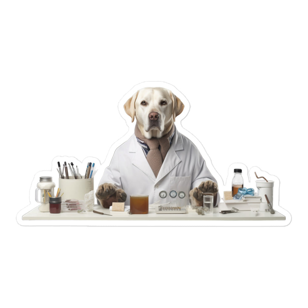 Labrador Retriever Pharmacist Sticker - Stickerfy.ai