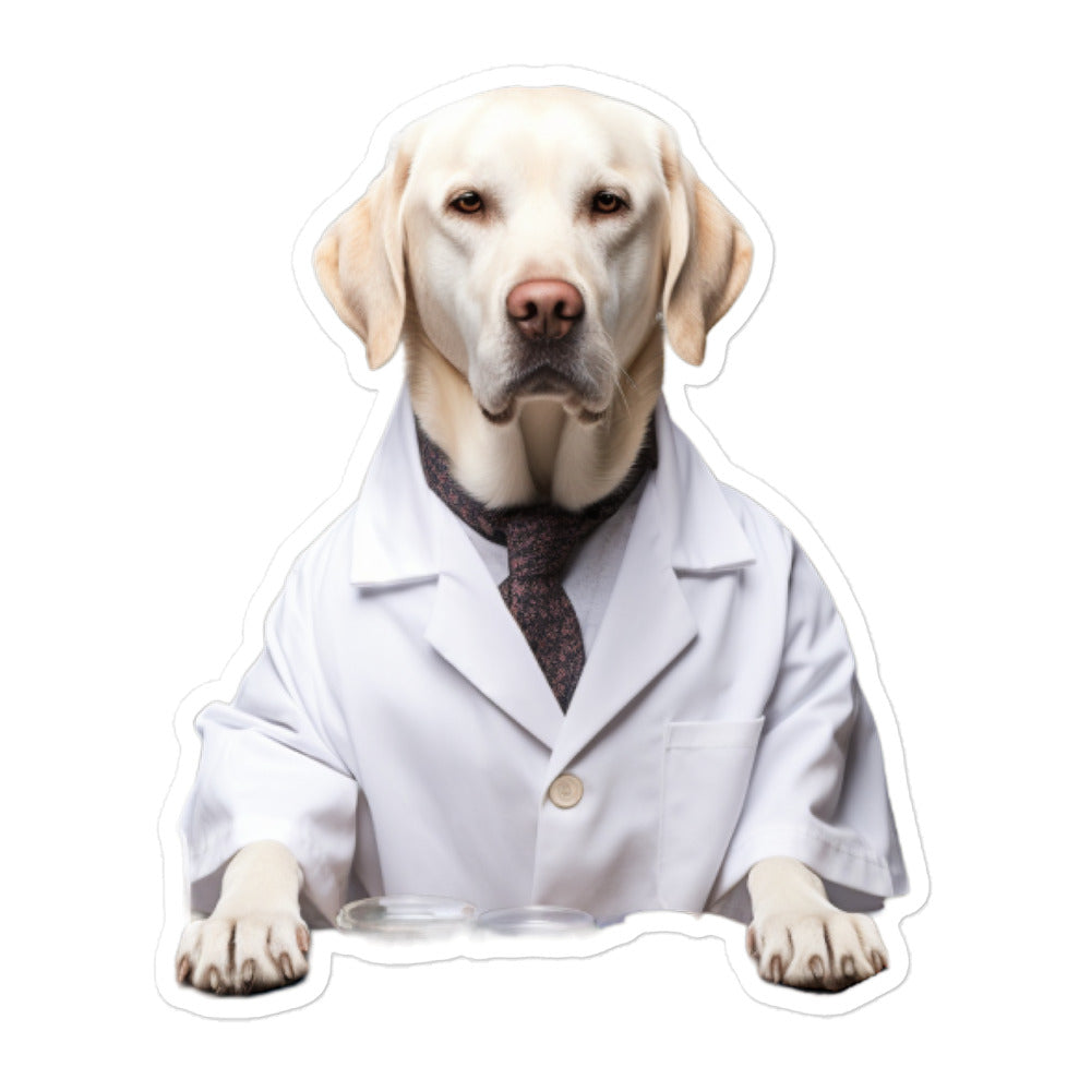 Labrador Retriever Pharmacist Sticker - Stickerfy.ai