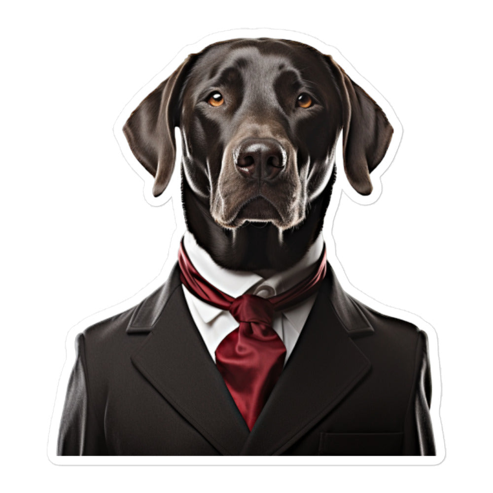 Labrador Retriever Hotel Staff Sticker - Stickerfy.ai