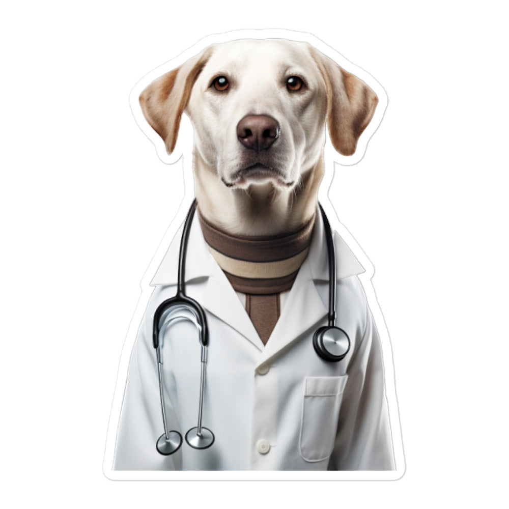 Labrador Retriever Doctor Sticker - Stickerfy.ai