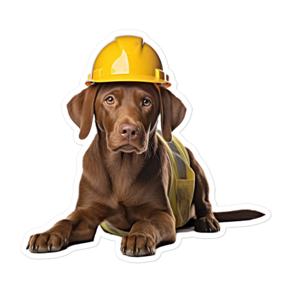 Labrador Retriever Contractor Sticker - Stickerfy.ai
