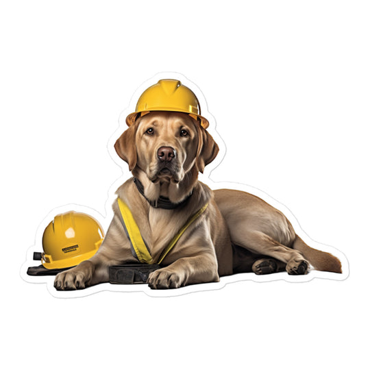 Labrador Retriever Contractor Sticker - Stickerfy.ai