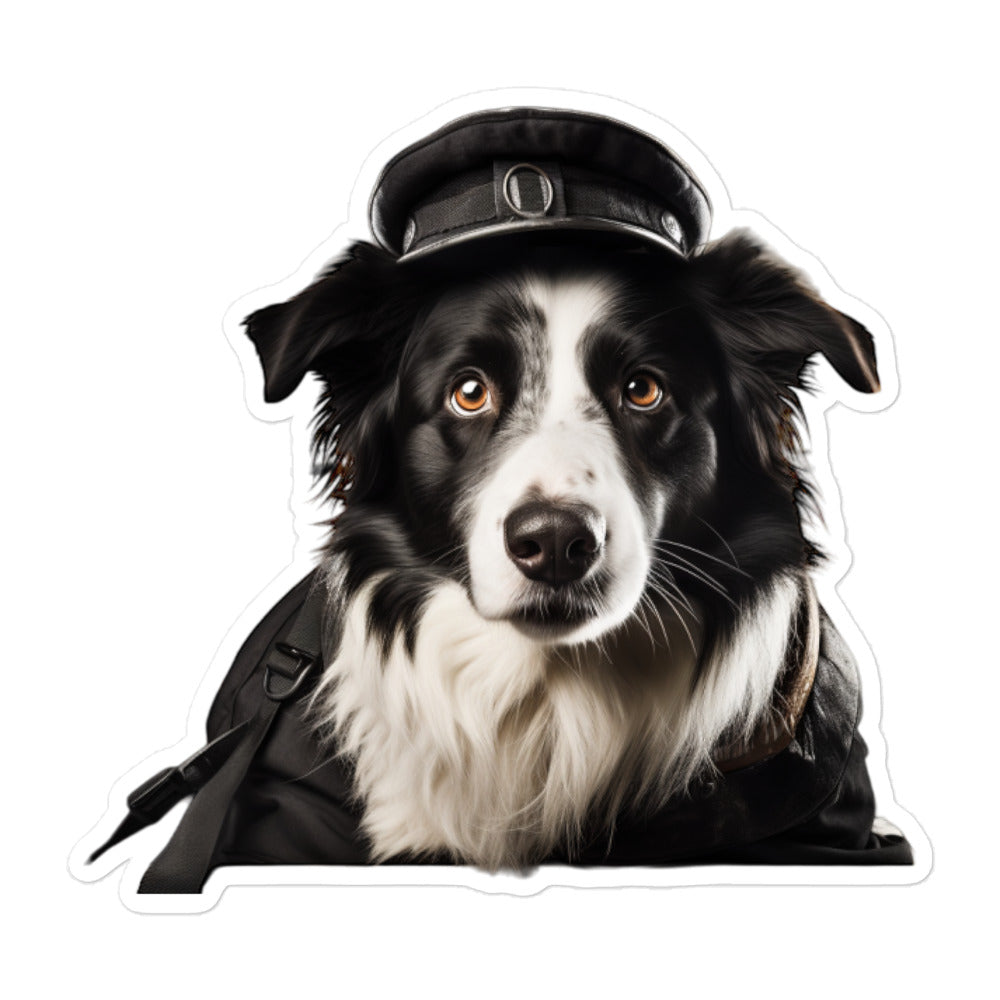 Border Collie Transit Operator Sticker - Stickerfy.ai